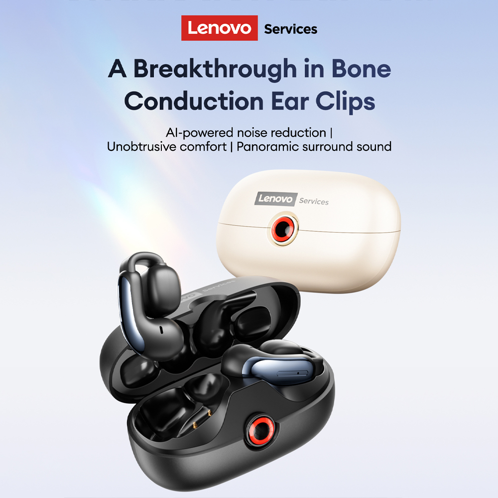 Telephone Headset Office - Lenovo LES-108 condução óssea tws clipes