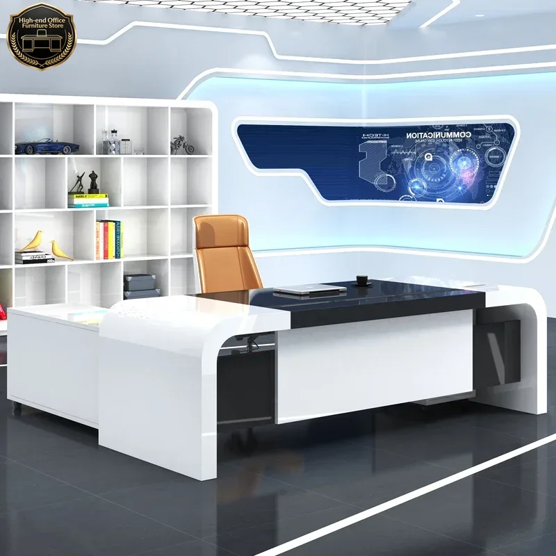 File Cabinet Lateral - Mesa de Escritório de Luxo com