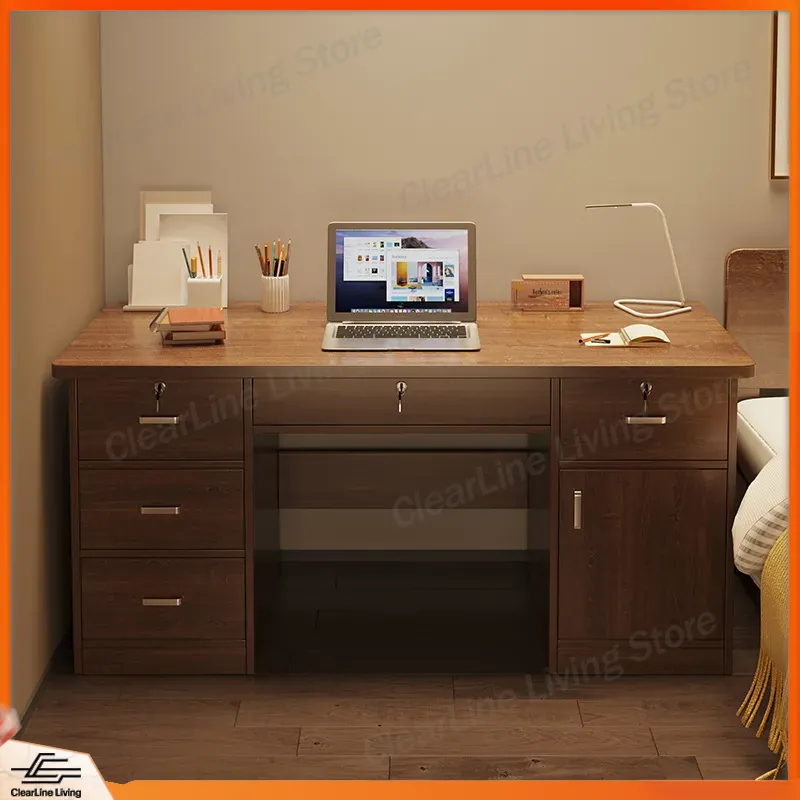 Office Furniture Rental - Mesa de Madeira Maciça para Estudo,