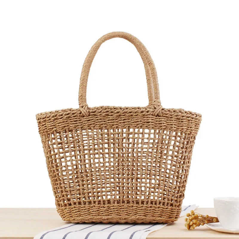 Paper Basket Mesh - Bolsa feminina artesanal boêmia, bolsa de