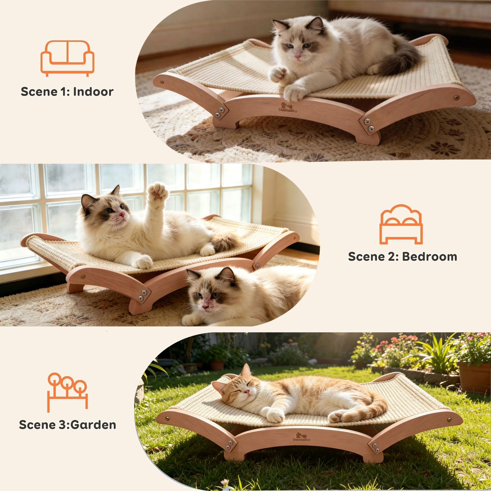 Cama Arranhador de Sisal para  - Under Desk Hammock avaliação e preço