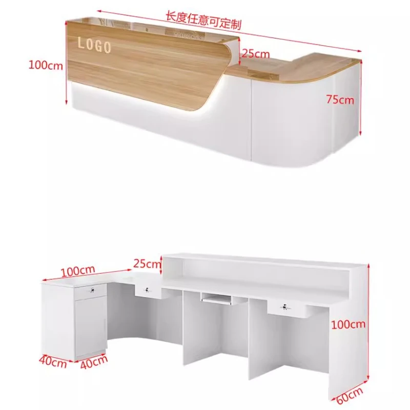 Balcão de Recepção de Luxo com - Office Furniture Usa avaliação e preço