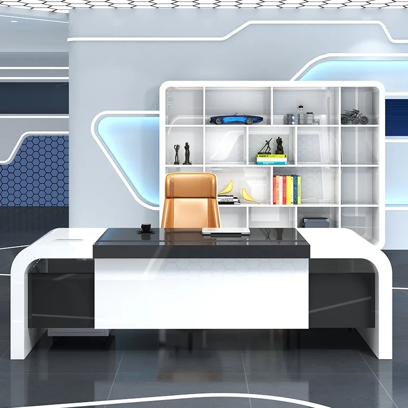 Mesa de Escritório de Luxo com - File Cabinet Lateral avaliação e preço