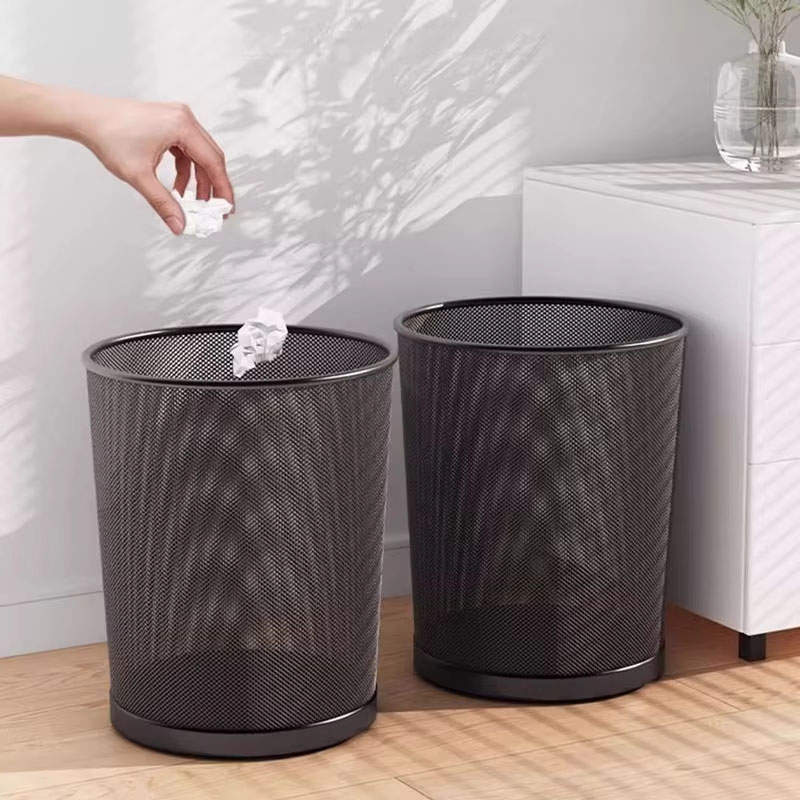 Lixeira Grande de Metal Preto  - Paper Basket Mesh avaliação e preço