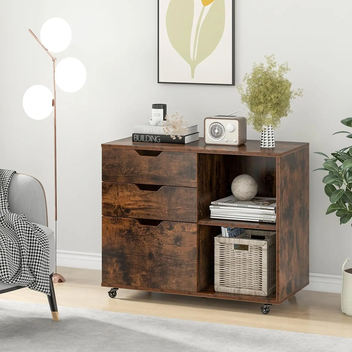 Armário de Arquivo com 3 Gavet - File Cabinet Lateral avaliação e preço