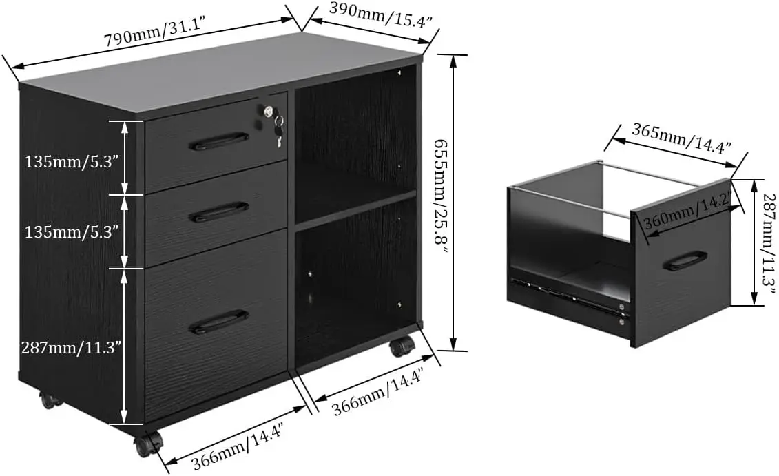 Armário de Arquivo de Escritór - File Cabinet Lateral avaliação e preço