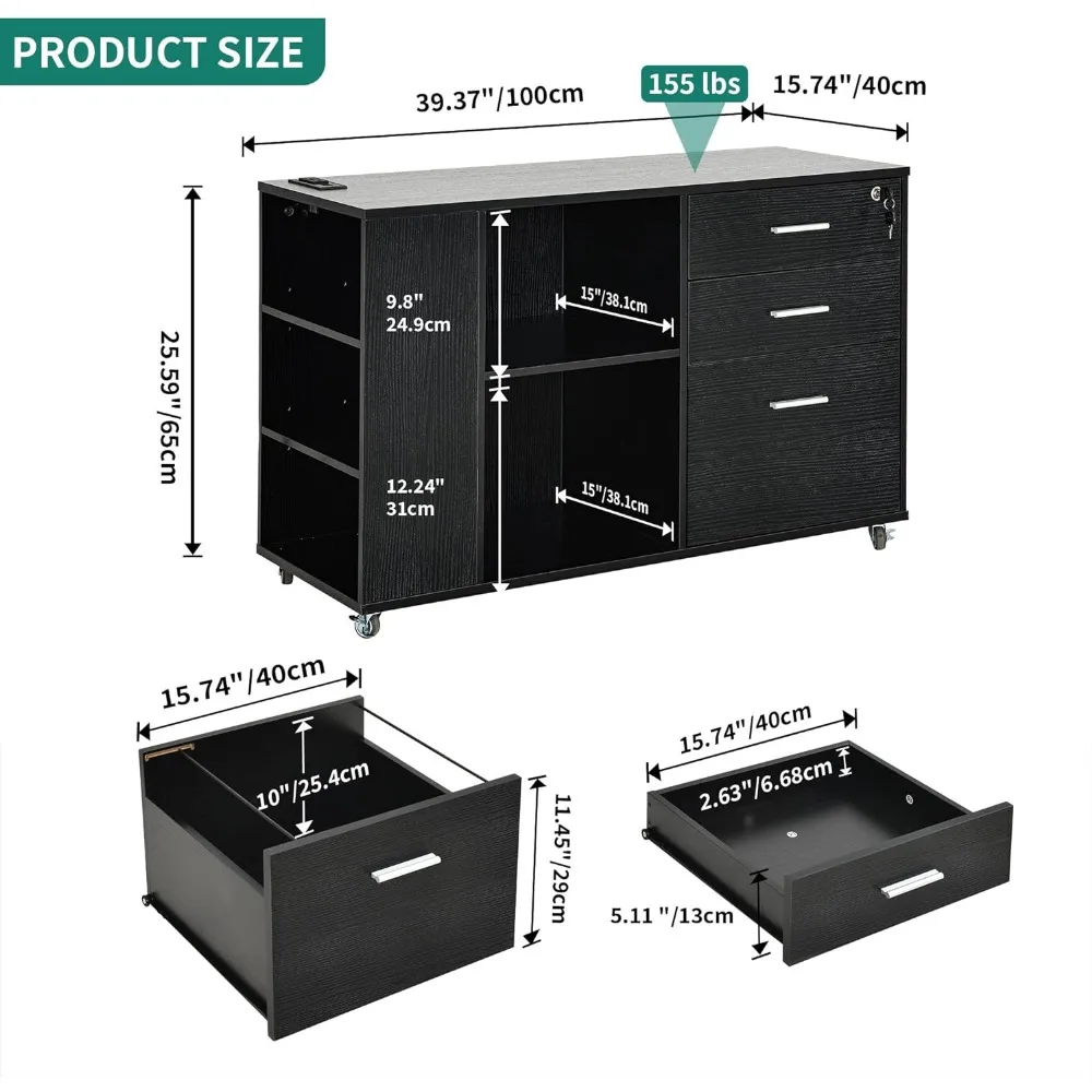 Armário de arquivo com estação - File Cabinet Lateral avaliação e preço